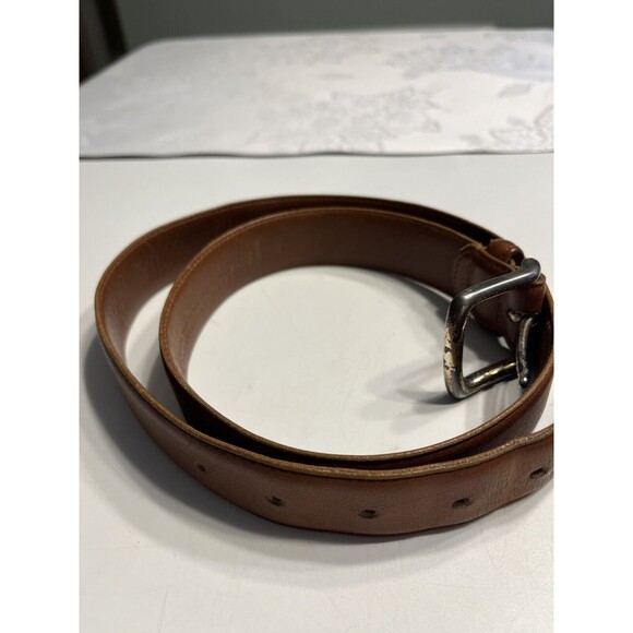 Vintage Coach British Tan Leather Belt 34 Made in the USA - Picture 1 of 16